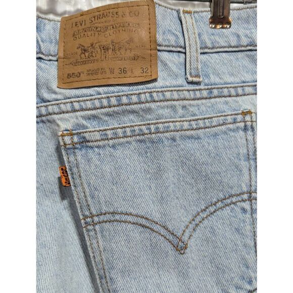 Levi Strauss & Co. Men's Light Blue Tapered Leg Relaxed Fit Denim Jeans Size 36/ - Picture 6 of 6